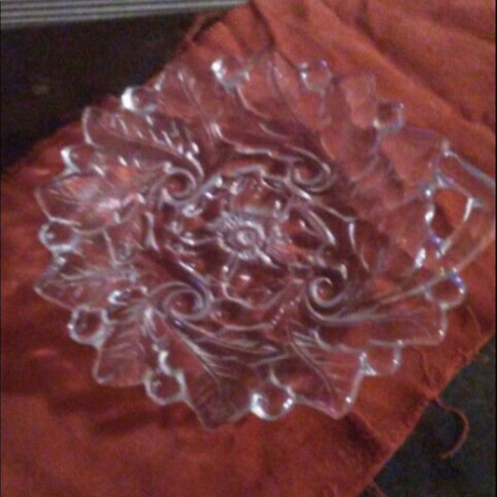 Vintage Glass Relish Dish